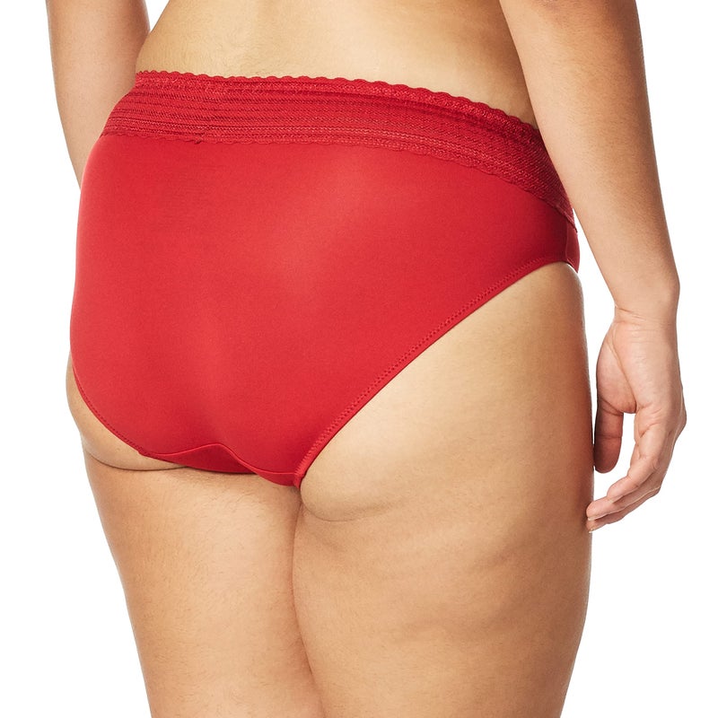 Warner's womens No Pinching No Problems With Lace Hicut Underwear, Classic Red, Medium US - Image 3
